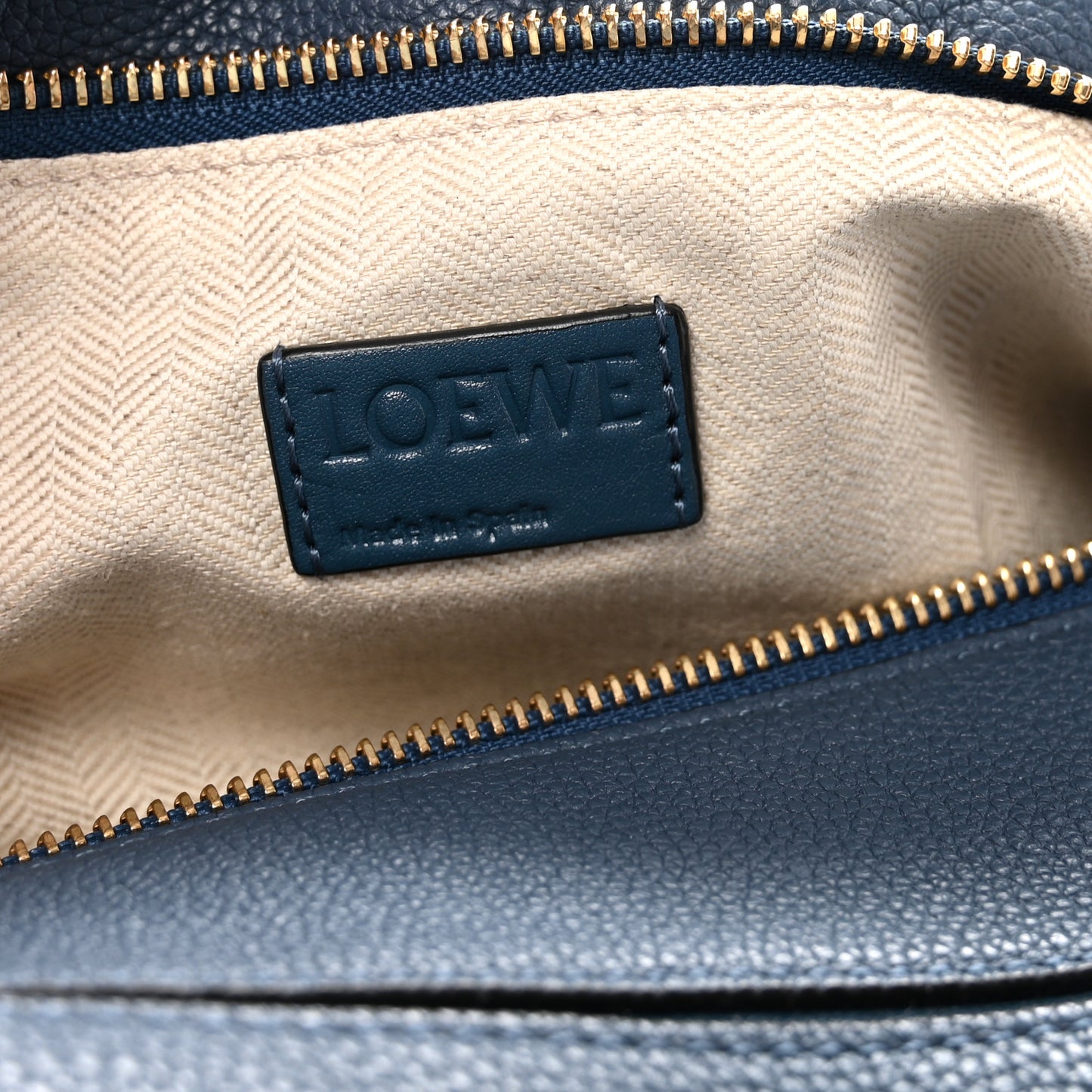 Calfskin Medium Puzzle Bag Dark Blue