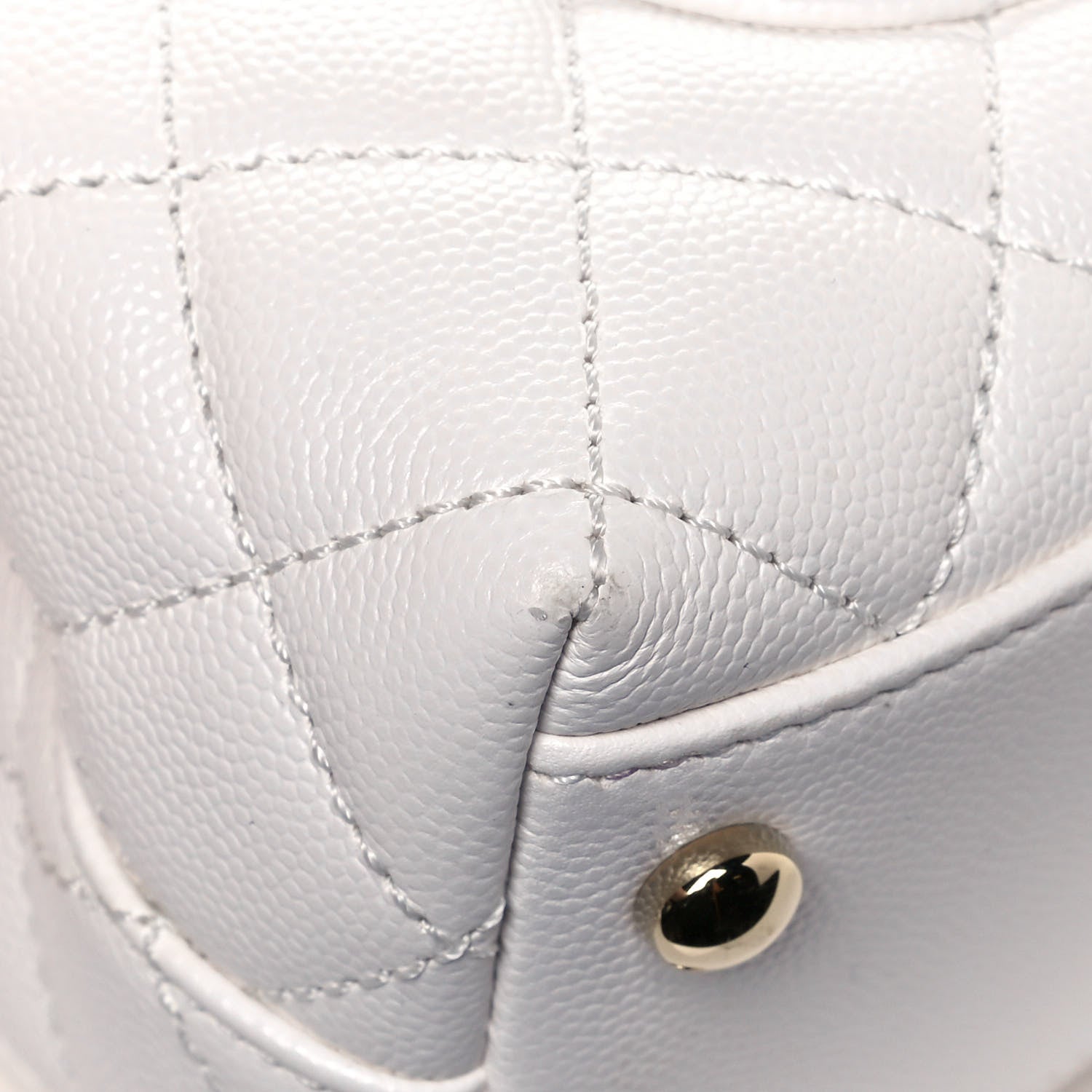 Chanel Caviar Quilted Extra Mini Coco Handle Flap White 11 of 13