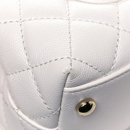 Chanel Caviar Quilted Extra Mini Coco Handle Flap White 11 of 13