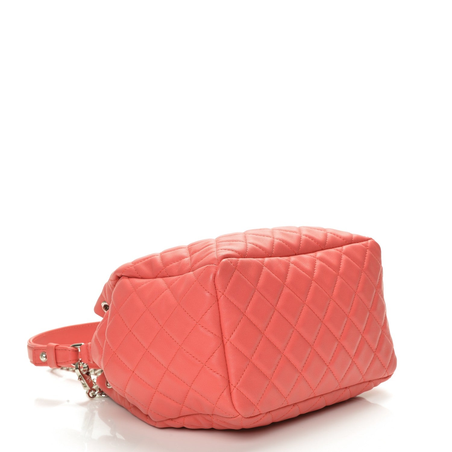Chanel Lambskin Quilted Small Chain Bucket Bag Coral 4 of 7