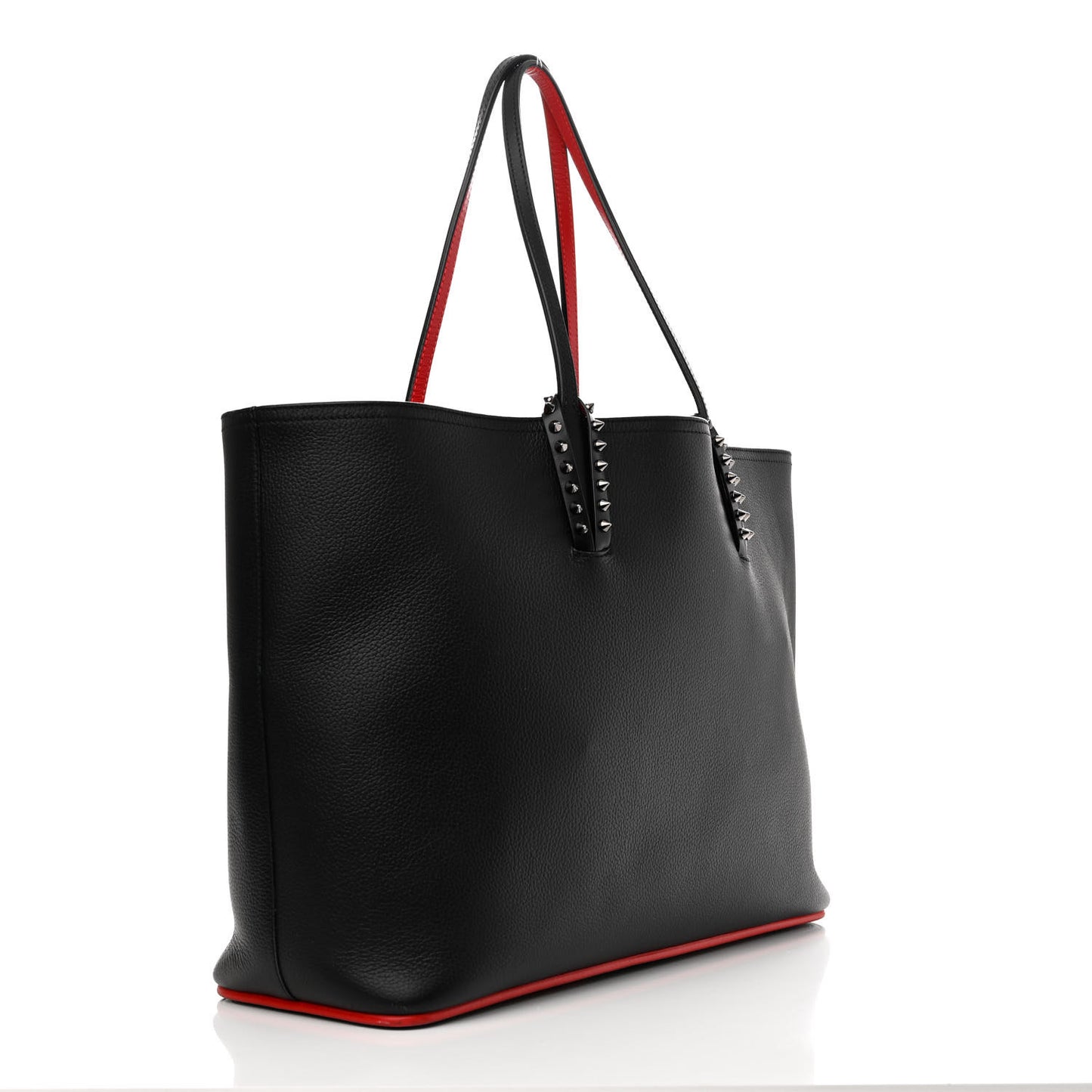 Calfskin Spikes East West Cabata Tote Black