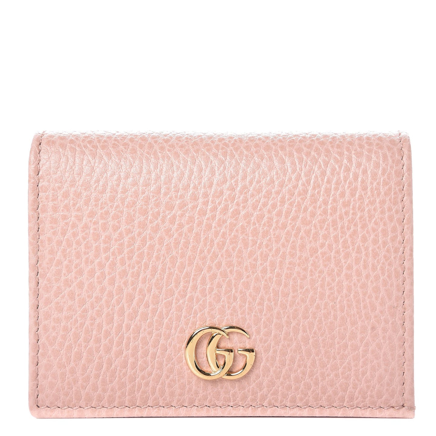 Dollar Calfskin GG Marmont Card Case Perfect Pink