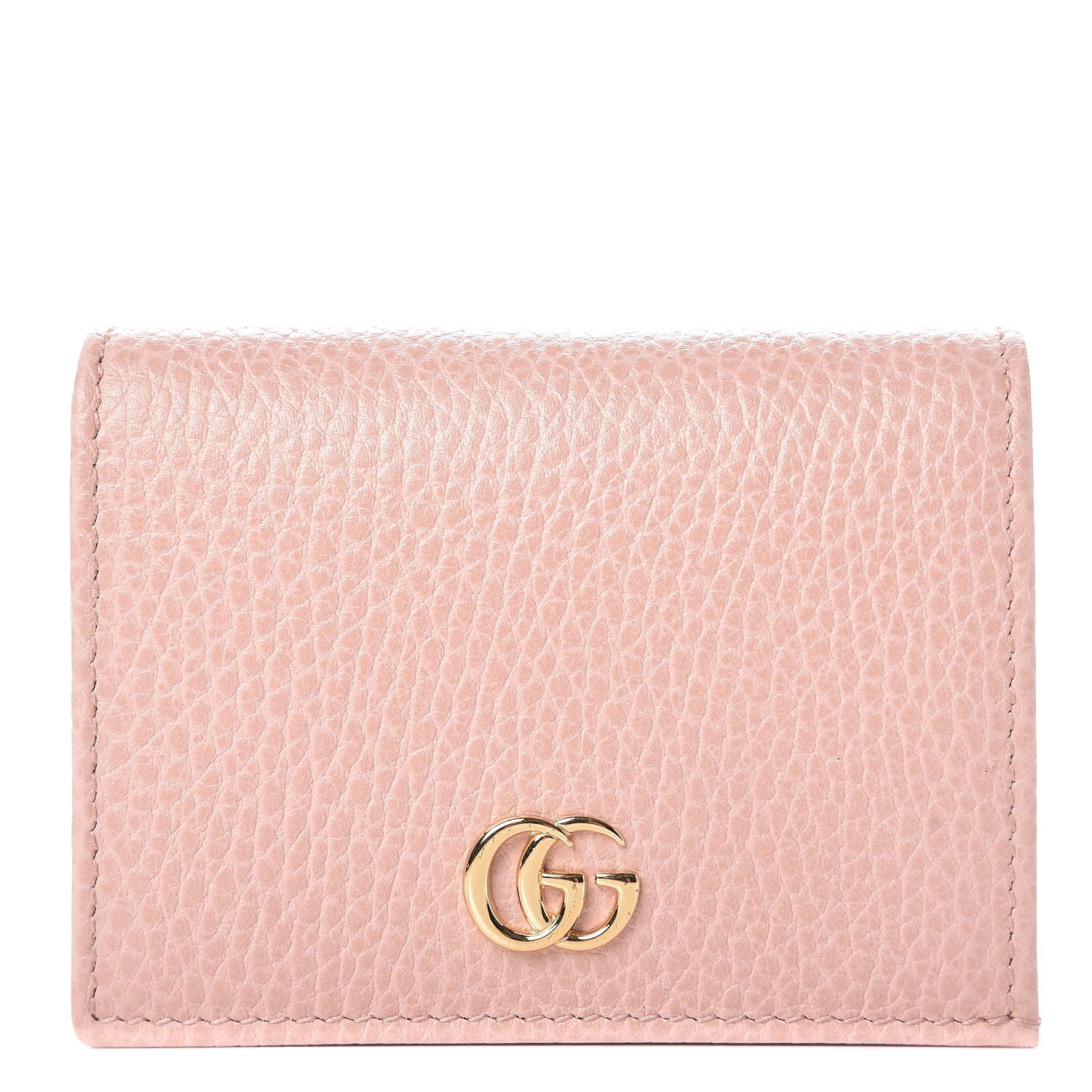 Gucci Dollar Calfskin GG Marmont Card Case Perfect Pink 1 of 8