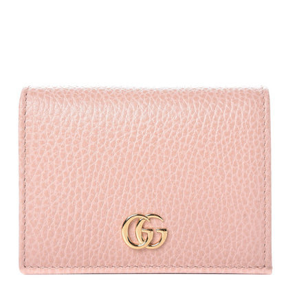 Gucci Dollar Calfskin GG Marmont Card Case Perfect Pink 1 of 8