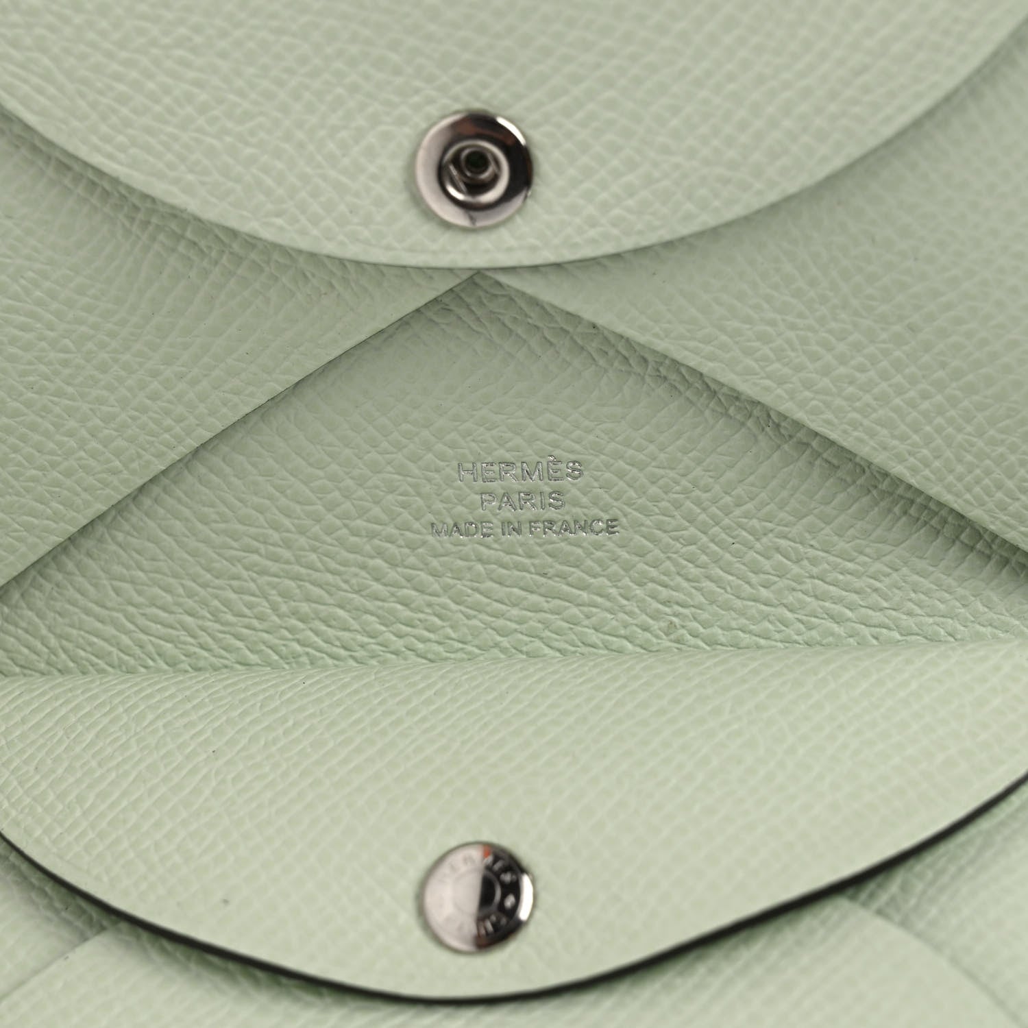 Hermes Epsom Calvi Duo Card Case Vert Fizz 6 of 7