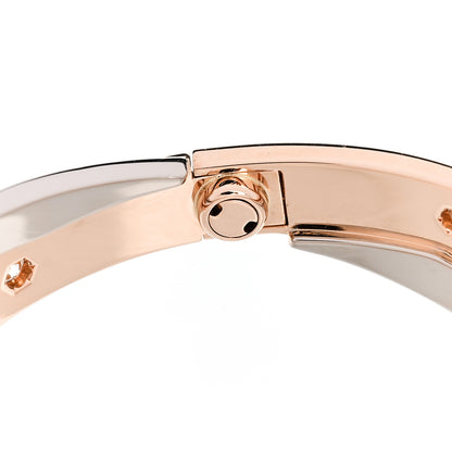 Cartier 18K Pink White Gold 12 Diamond Double LOVE Bracelet 17 7 of 7