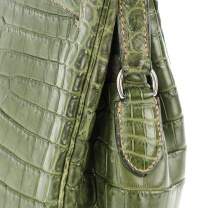 Hermes Shiny Niloticus Crocodile Kelly Sport 26 Vert Olive 14 of 20