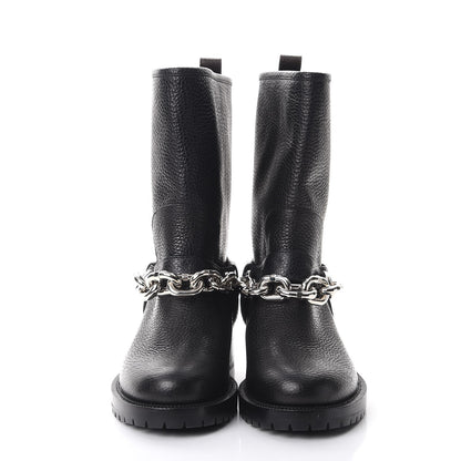 Louis Vuitton Calfskin Outlaw Flat Half Boots 39 Black 2 of 9