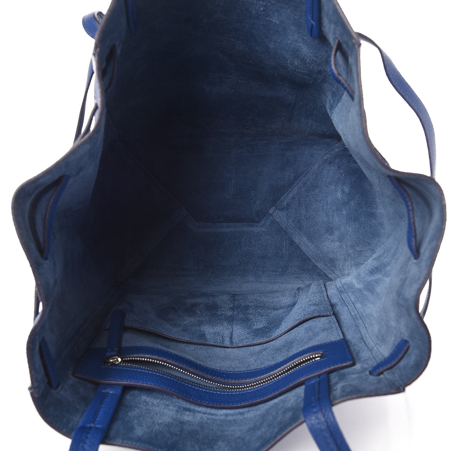 Soft Grained Calfskin Small Belt Cabas Lazuli