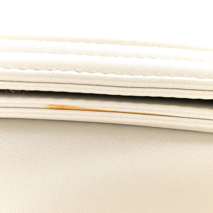Chanel Lambskin Embossed New Medium Boy Cube Flap White 11 of 15