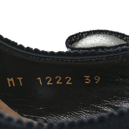 Christian Dior Ribbon Petites Fleurs Embroidered J'Adior Slingback 100mm Pumps 39 Black 6 of 8