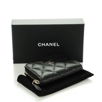 Chanel Caviar Quilted Zip Coin Purse Black 4 of 7