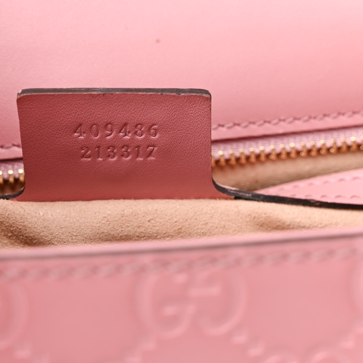 Gucci Guccissima Signature Medium Padlock Shoulder Bag Rose Baby Candy 7 of 14