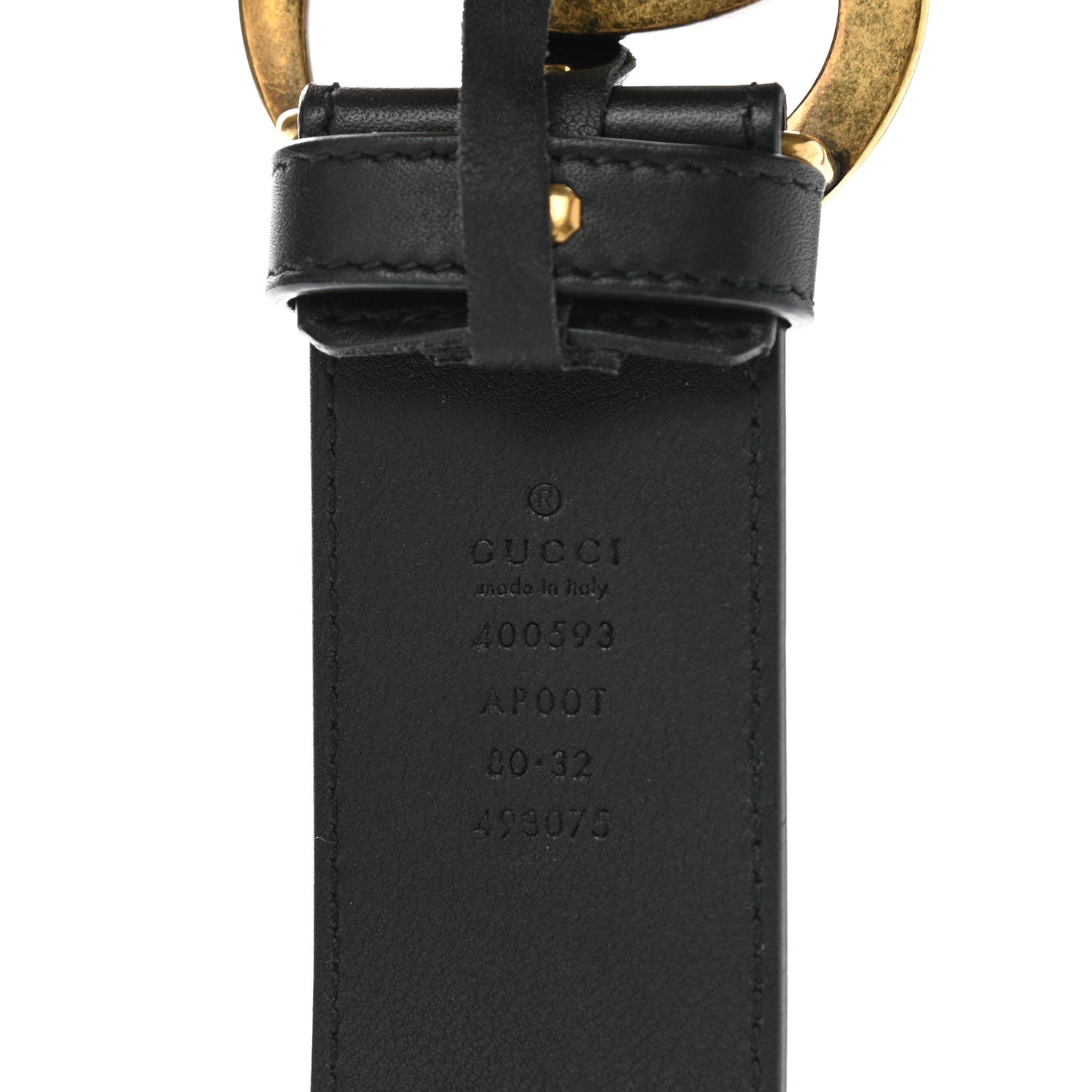 Calfskin Double G 40mm Belt 80 32 Black