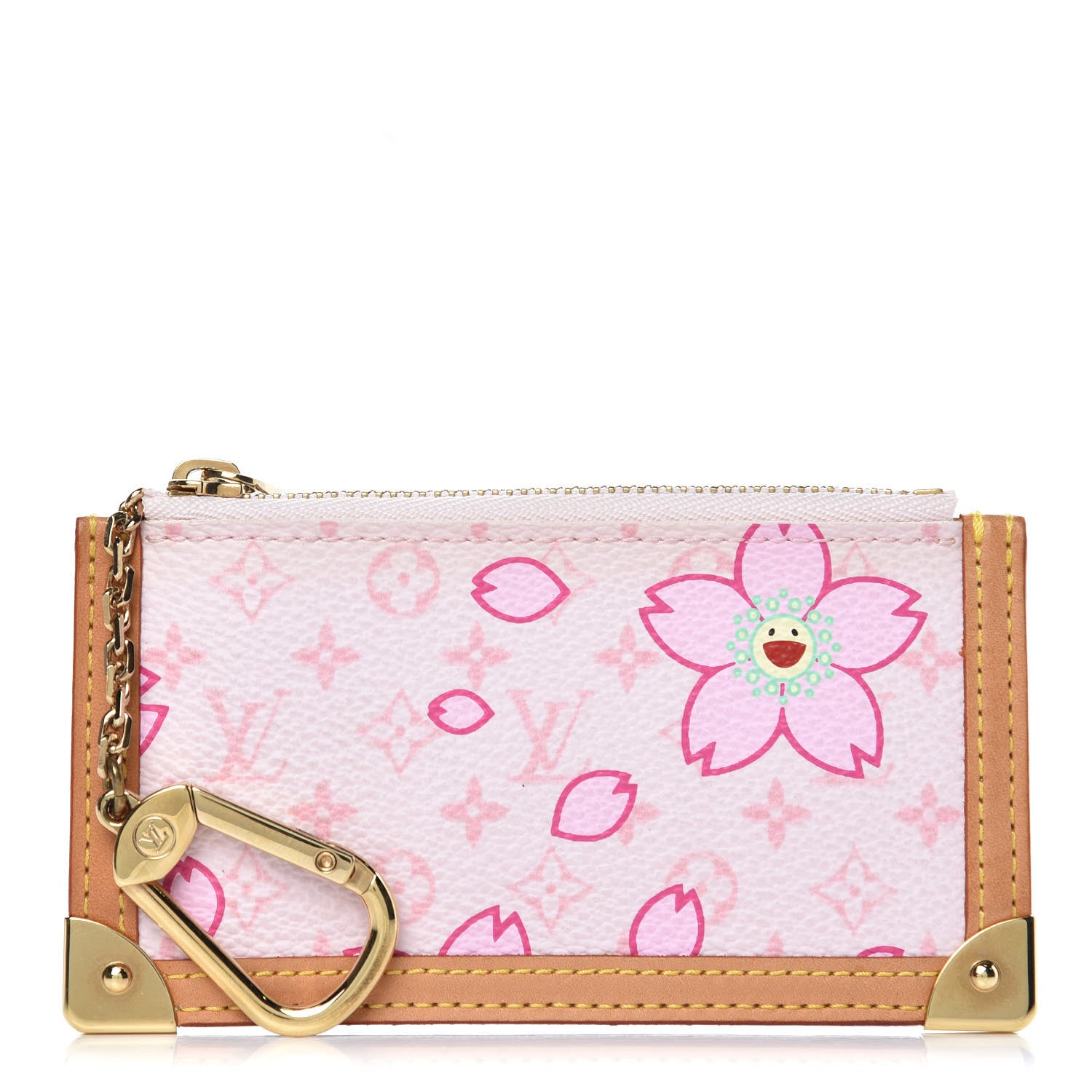 Louis Vuitton Monogram Cherry Blossom Key Pouch Pink 1 of 7