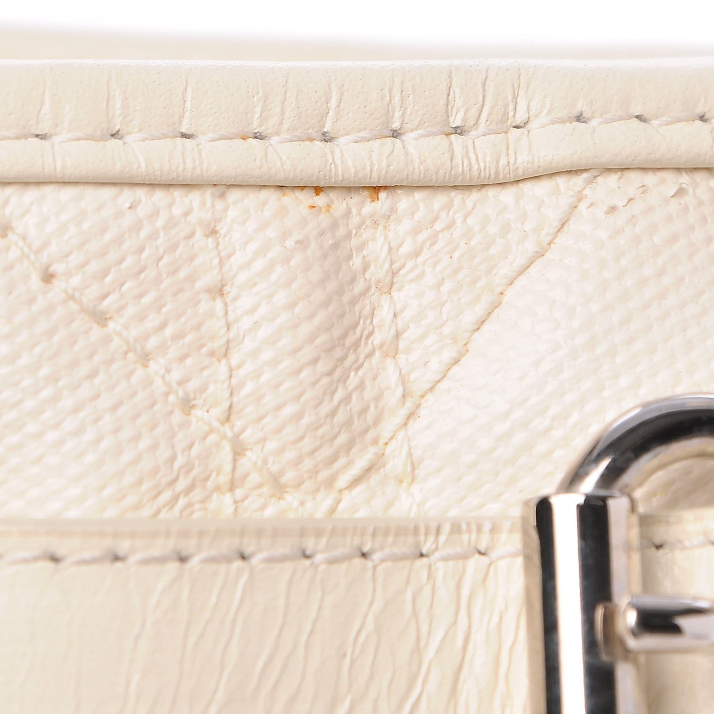 Coated Canvas Cannage Small Panarea Tote White