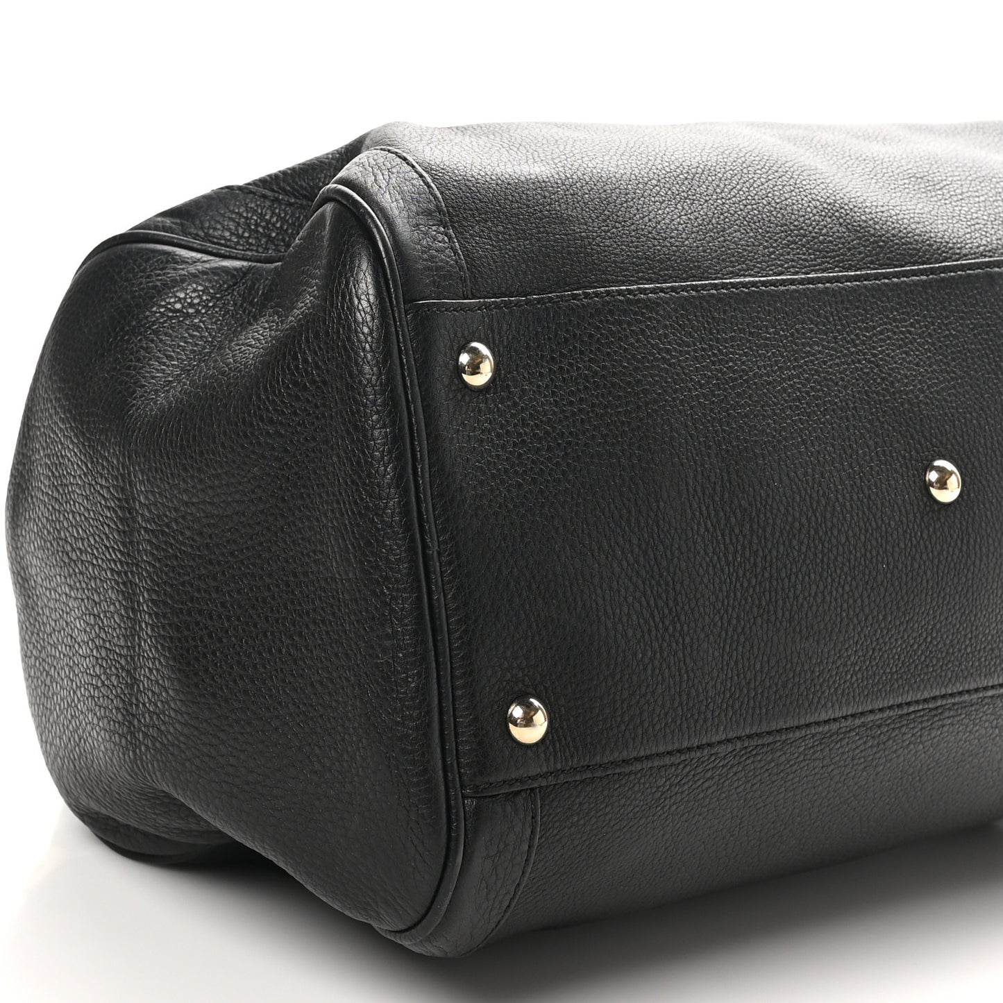 Pebbled Calfskin Medium Soho Boston Black