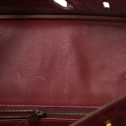 Hermes Shiny Alligator Birkin 35 Rouge Vif 37 of 38
