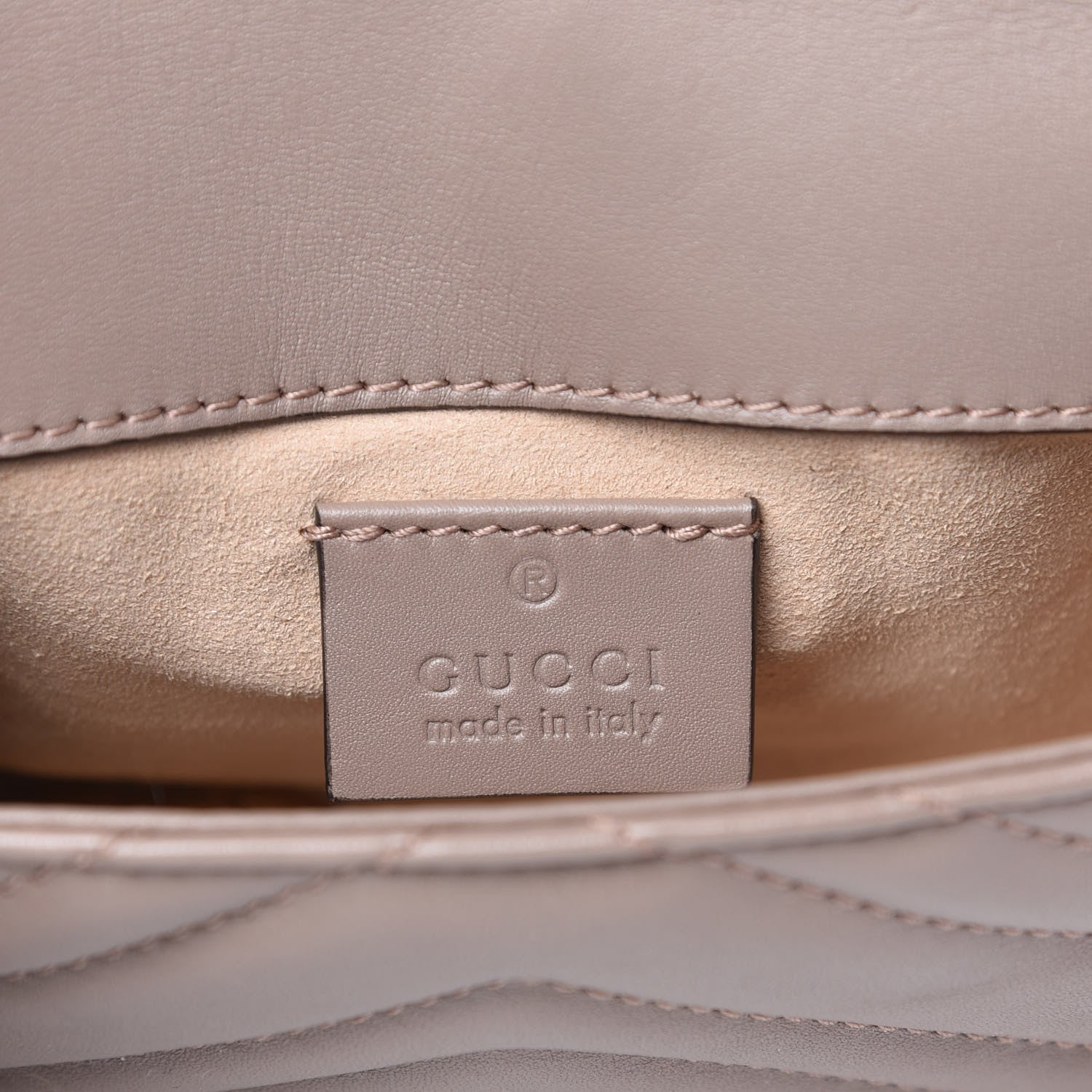 Gucci Calfskin Matelasse Super Mini GG Marmont Shoulder Bag Porcelain Rose 6 of 10