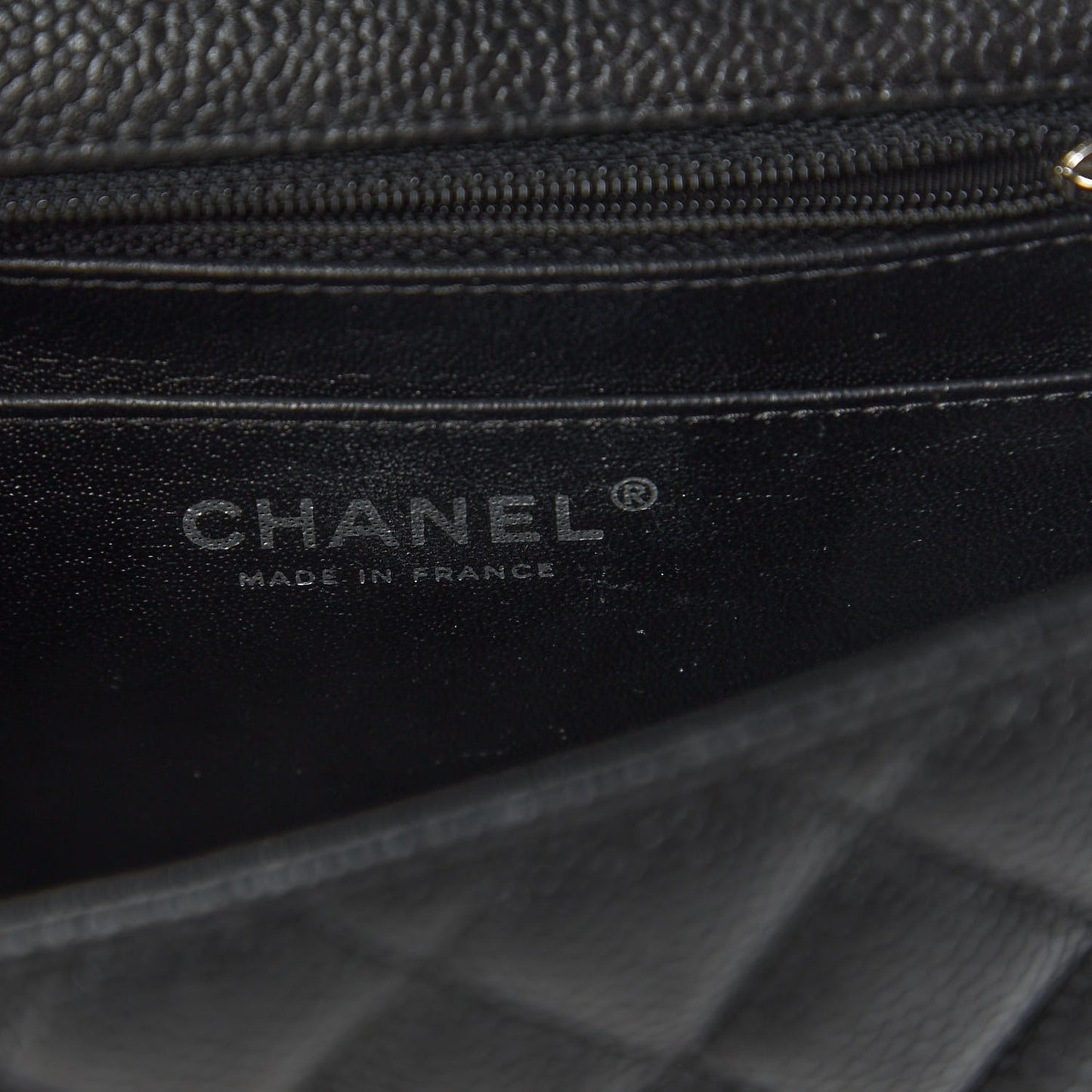Caviar Quilted Mini Square Flap Black