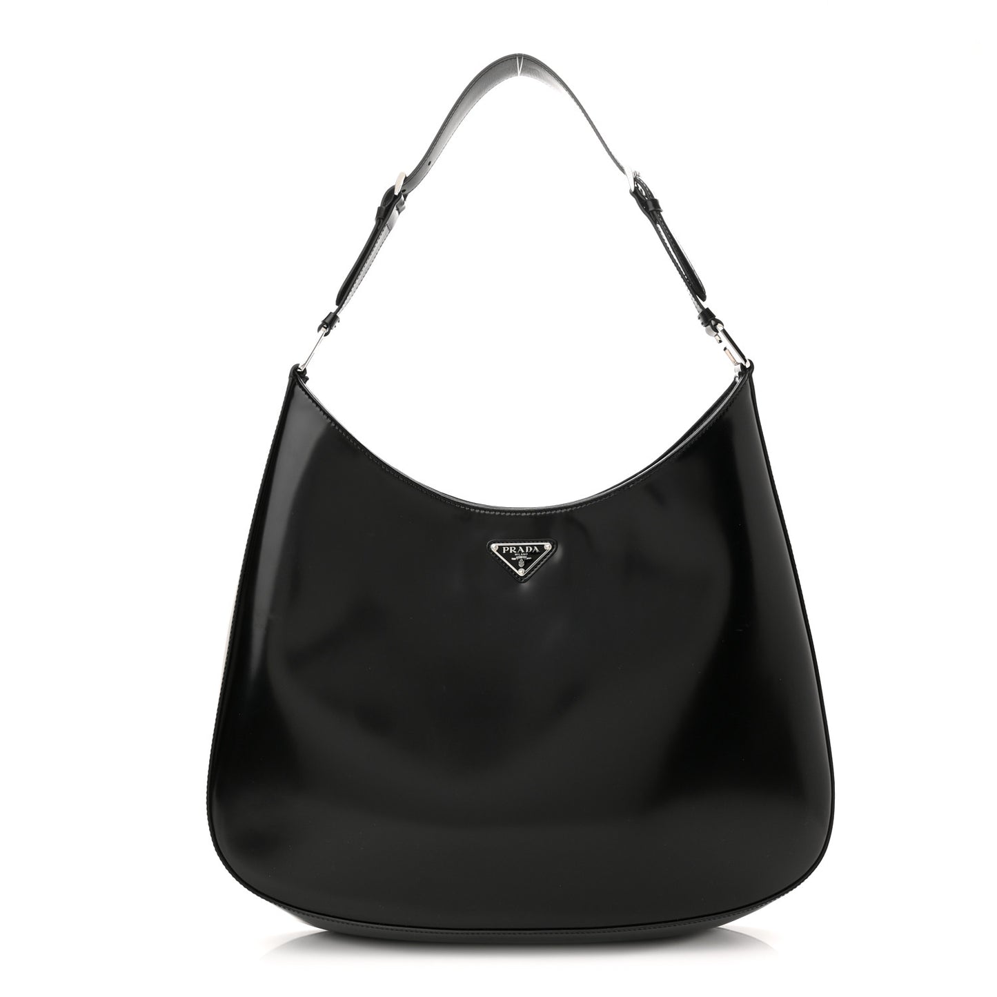 Spazzolato Maxi Cleo Adjustable Strap Shoulder Bag Black