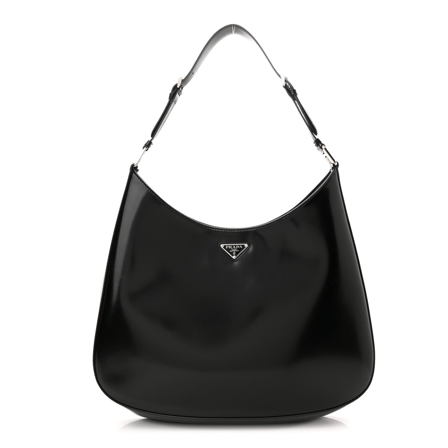 Prada Spazzolato Maxi Cleo Adjustable Strap Shoulder Bag Black 1 of 10