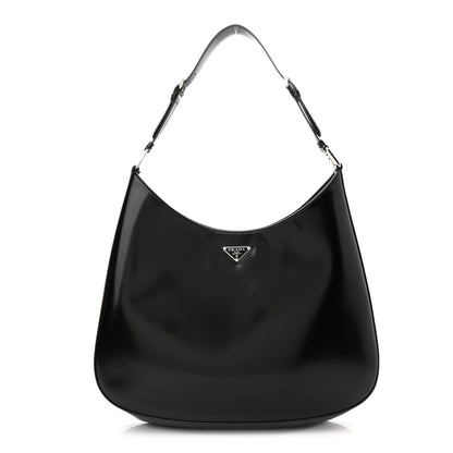 Prada Spazzolato Maxi Cleo Adjustable Strap Shoulder Bag Black 1 of 10
