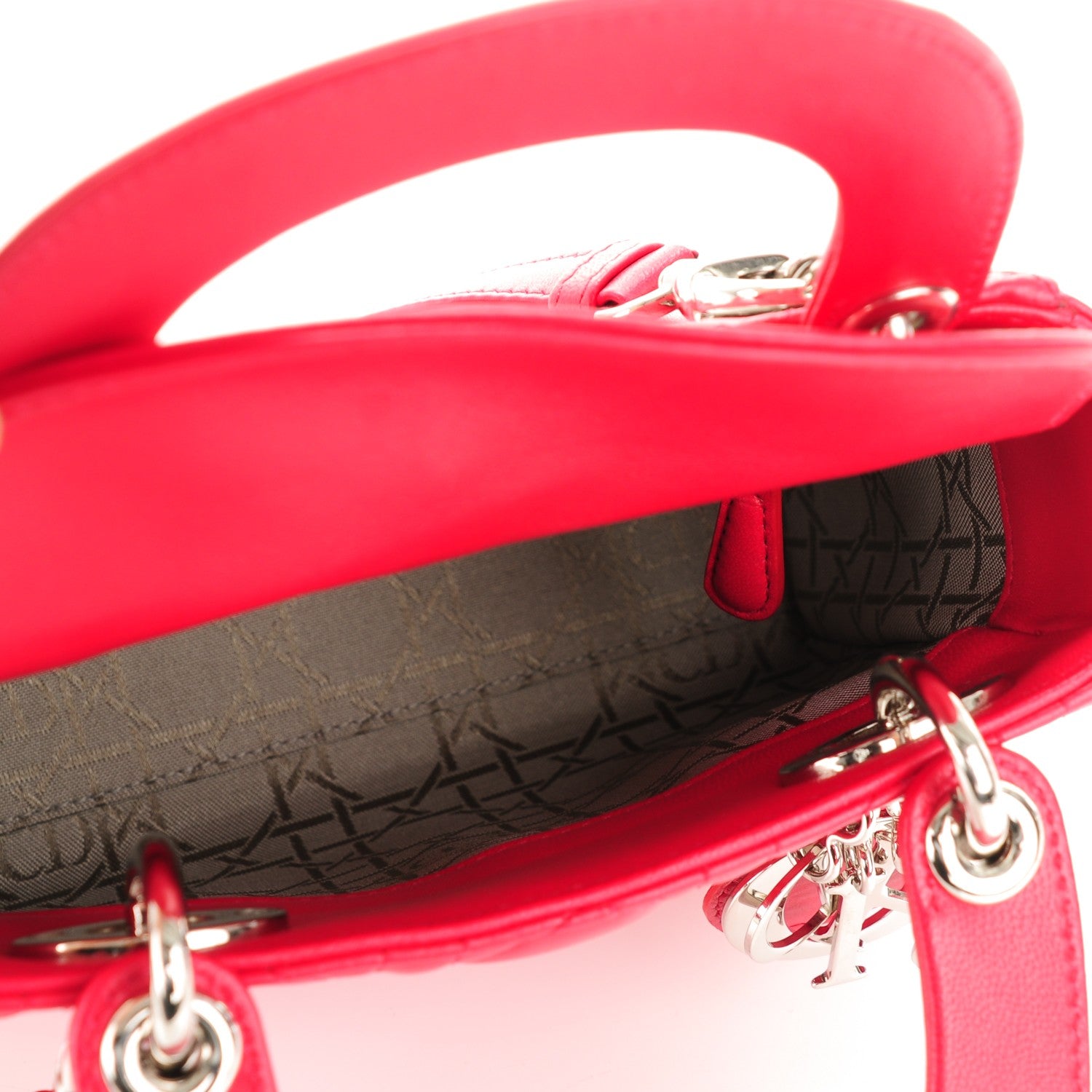 Christian Dior Lambskin Cannage Mini Lady Dior Red 5 of 7