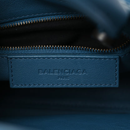 Balenciaga Veau Soyeux Perforated Blackout Hardware S City Bleu Canard 5 of 10