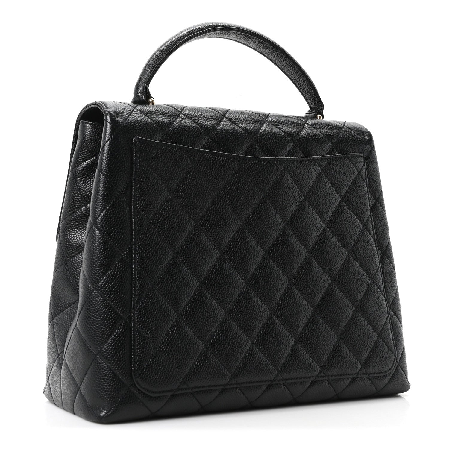 Chanel Caviar Quilted Jumbo Kelly Flap Black 3 of 9