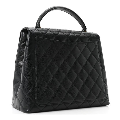 Chanel Caviar Quilted Jumbo Kelly Flap Black 3 of 9
