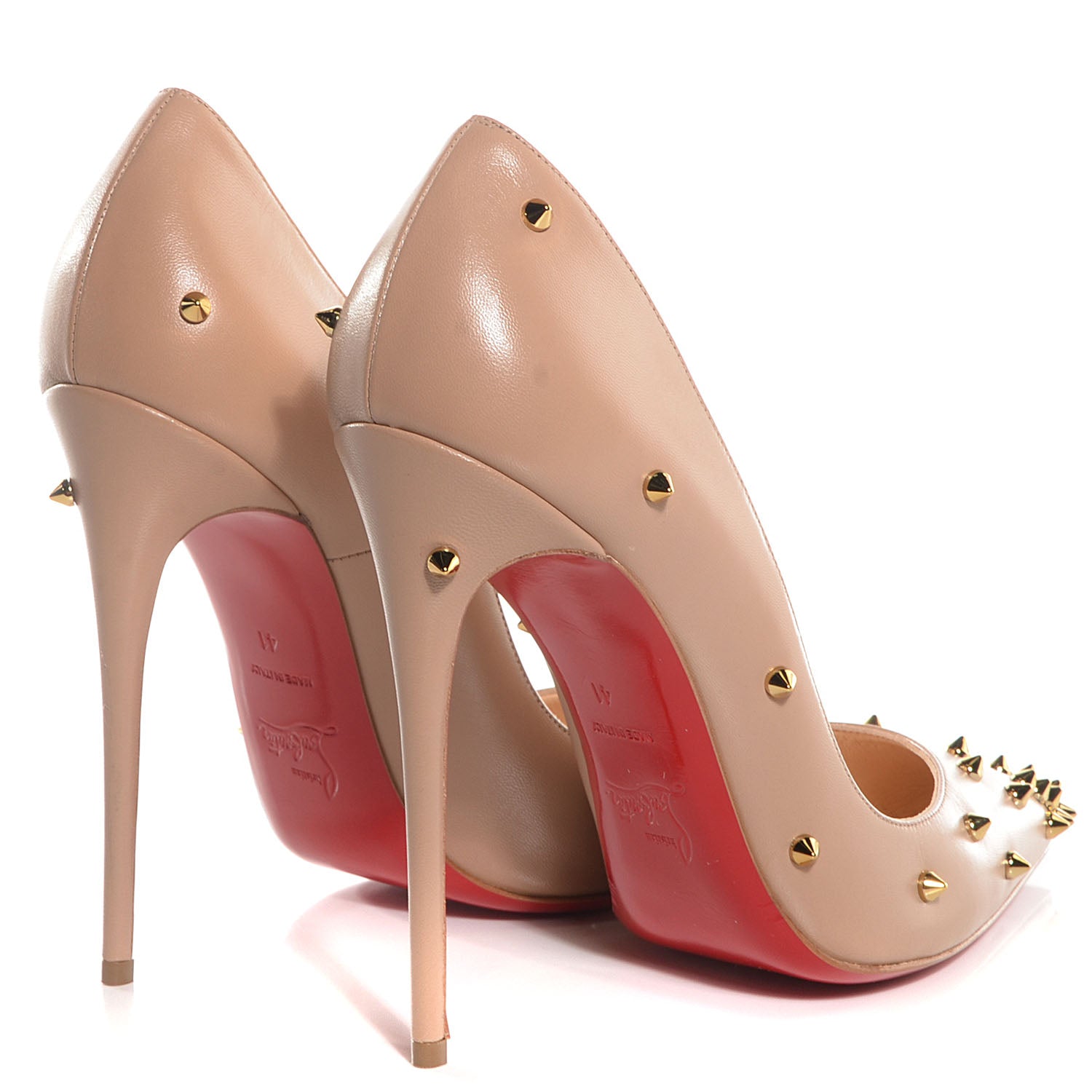 Christian Louboutin Kid Degraspike 120 Pumps 41 Nude 4 of 7