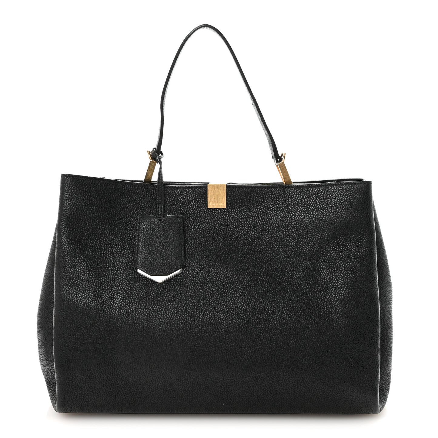 Calfskin Le Dix Soft Cabas M Shoulder Bag Black