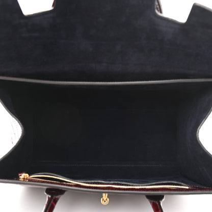 Mulberry Crocodile Embossed Calfskin Bayswater Oxblood 5 of 9