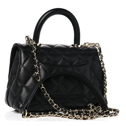 Chanel Caviar Quilted Extra Mini Coco Handle Flap Black 3 of 10