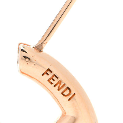 Fendi Metal FF Hoop Earrings Rose Gold 4 of 6