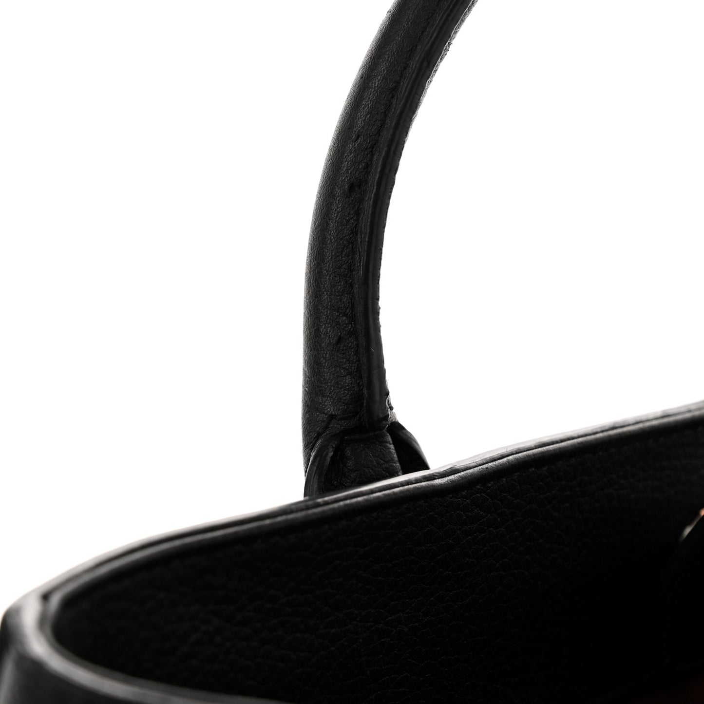 Grained Calfskin Small Neo Executive Shopper Tote Black