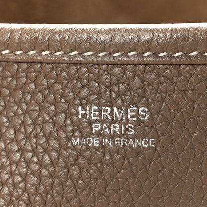 Hermes Taurillon Clemence Evelyne III PM Etoupe 7 of 9