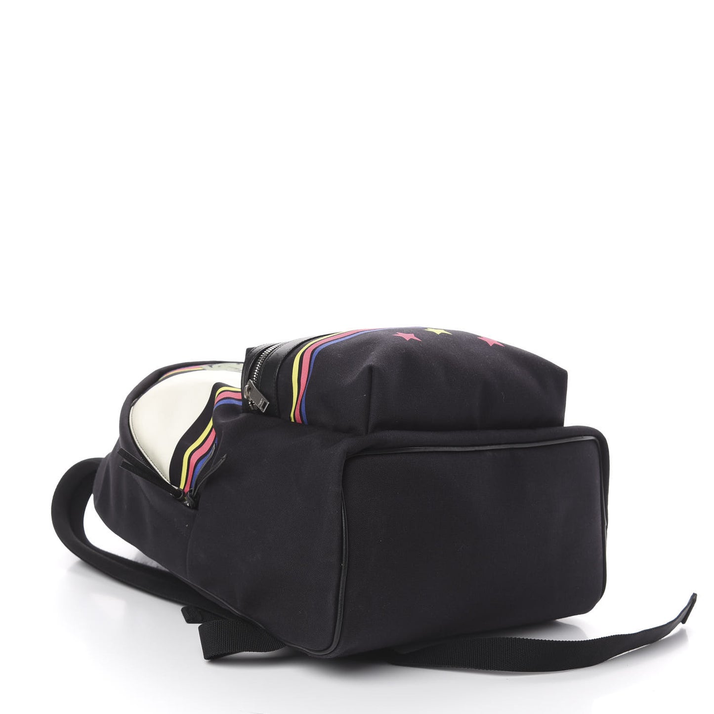 Nylon Twill Dinosaur Print City Backpack Black Multicolor