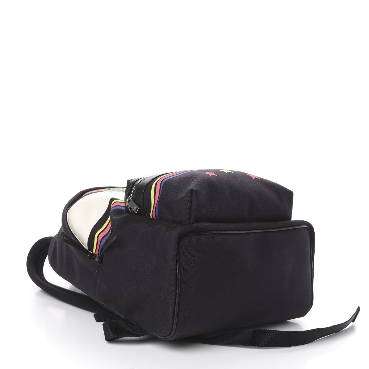 Saint Laurent Nylon Twill Dinosaur Print City Backpack Black Multicolor 6 of 18