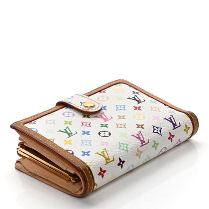 Louis Vuitton Monogram Multicolor French Purse Wallet White 4 of 7