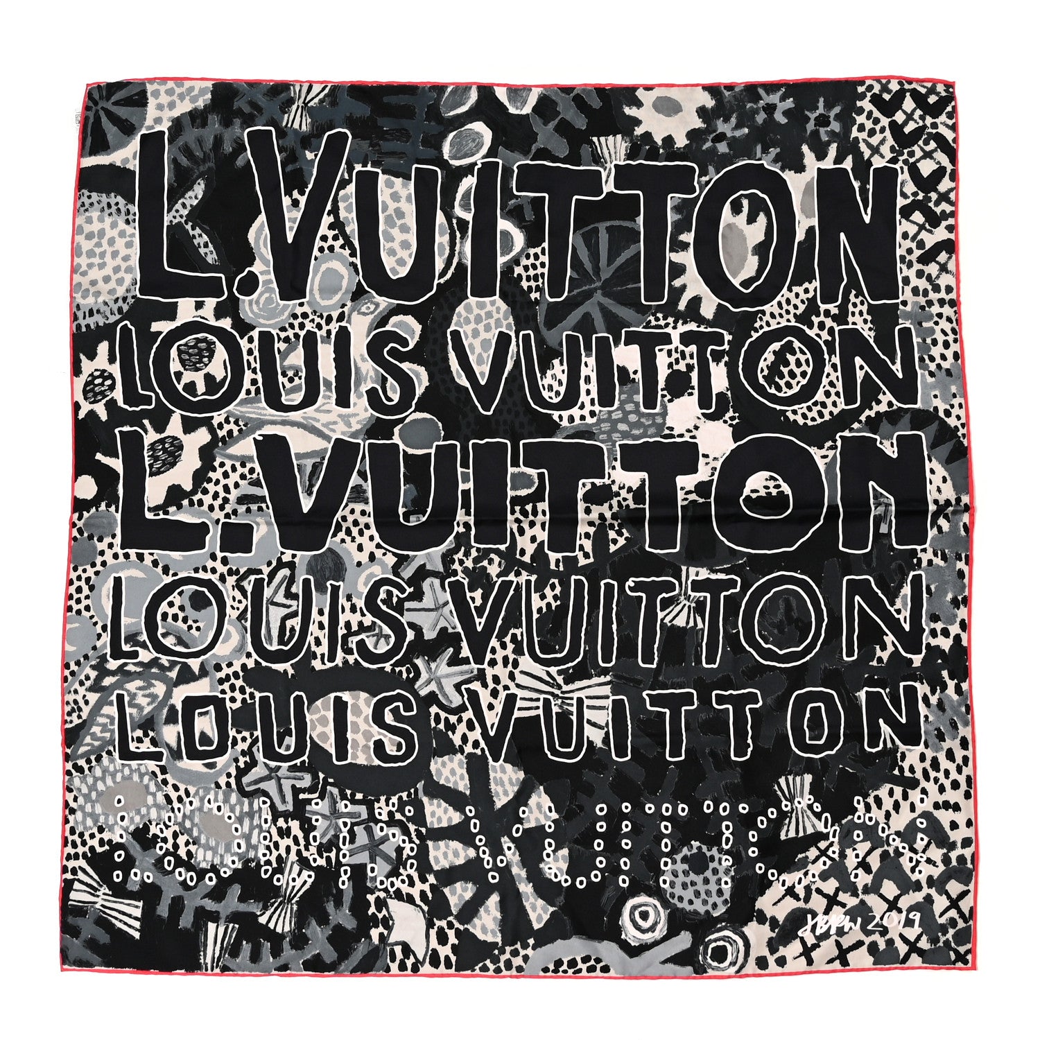 Louis Vuitton LV X JW Silk Carre Square Scarf 1 of 4