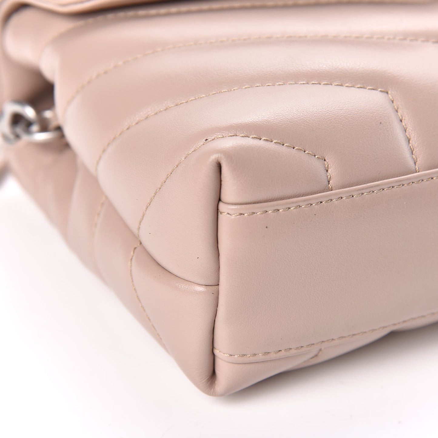 Calfskin Y Quilted Monogram Toy Loulou Crossbody Bag Dark Beige