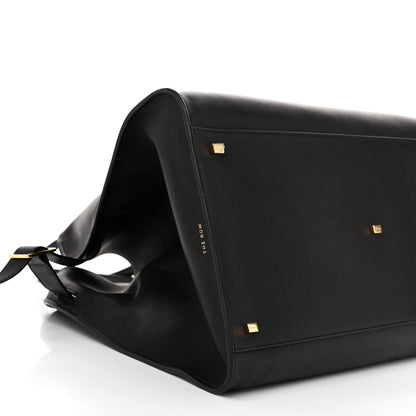 The Row Polished Saddle Calfskin Soft Margaux 17 Black 8 of 9