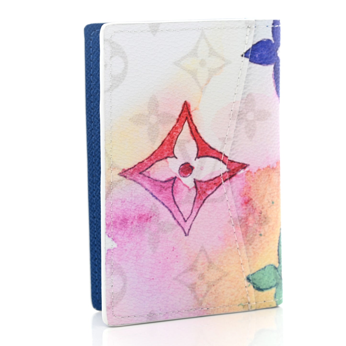 Monogram Watercolor Pocket Organizer NM Multicolor