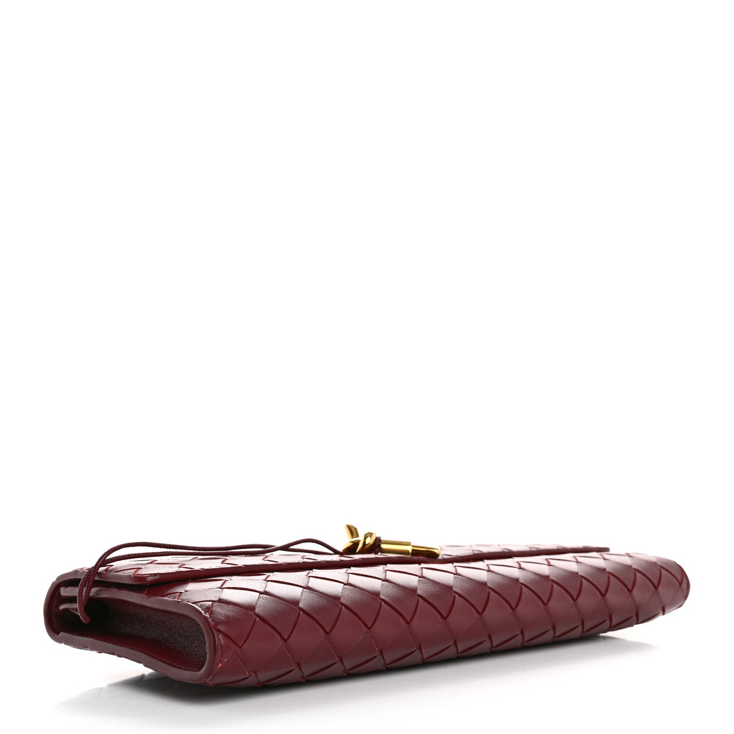 Bottega Veneta Nappa Intrecciato Long Andiamo Top Handle Clutch Barolo 4 of 9