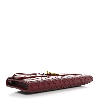 Bottega Veneta Nappa Intrecciato Long Andiamo Top Handle Clutch Barolo 4 of 9