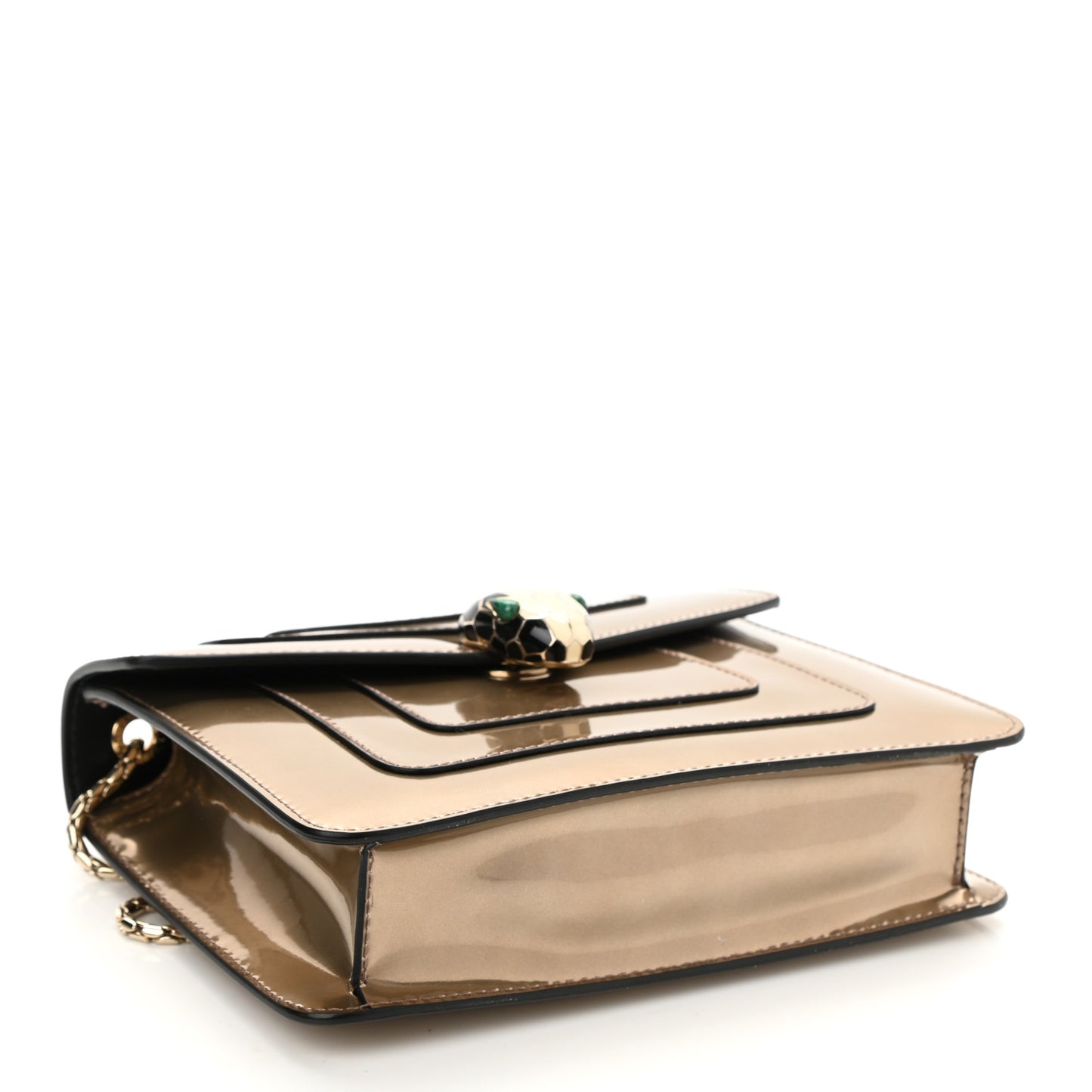 Metallic Calfskin Serpenti Forever Crossbody Bag Bronze