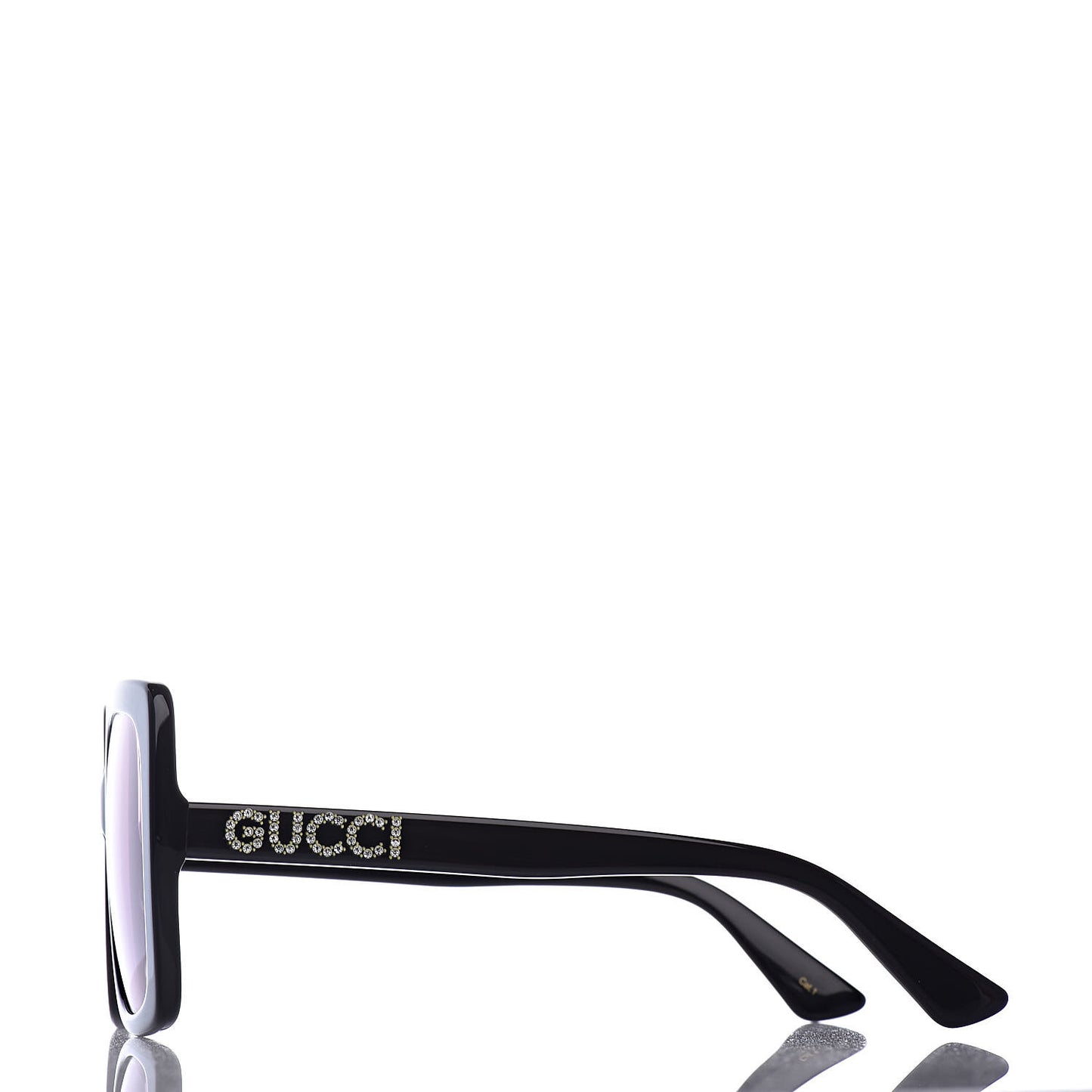 Crystal Square Frame GG Sunglasses GG0418S Black Pink