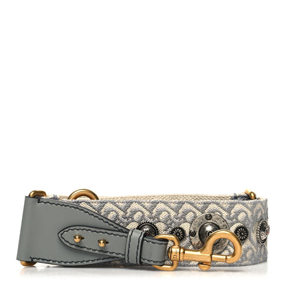 Christian Dior Oblique Studded Shoulder Strap Gris Multicolor 1 of 5